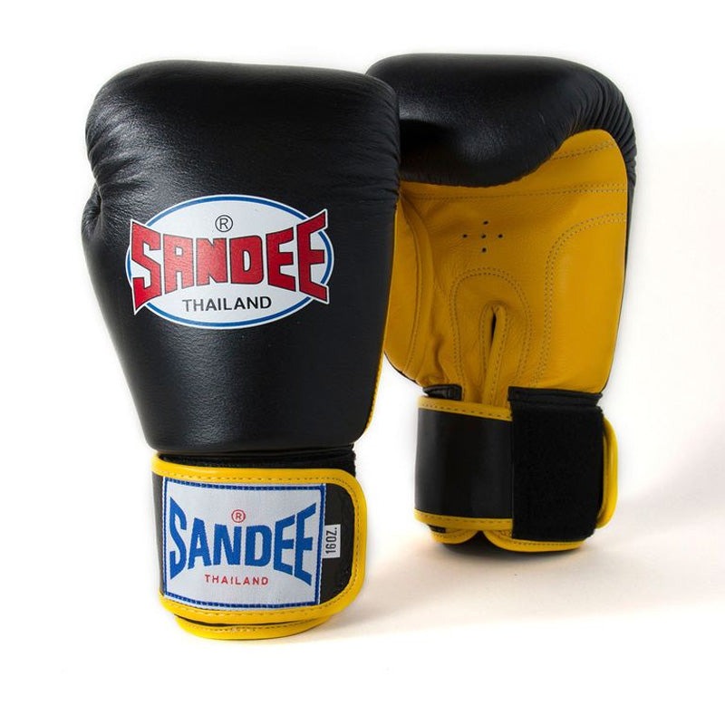 Sandee ABG1 Authentic 2 Tone Boxing Gloves Black/Yellow