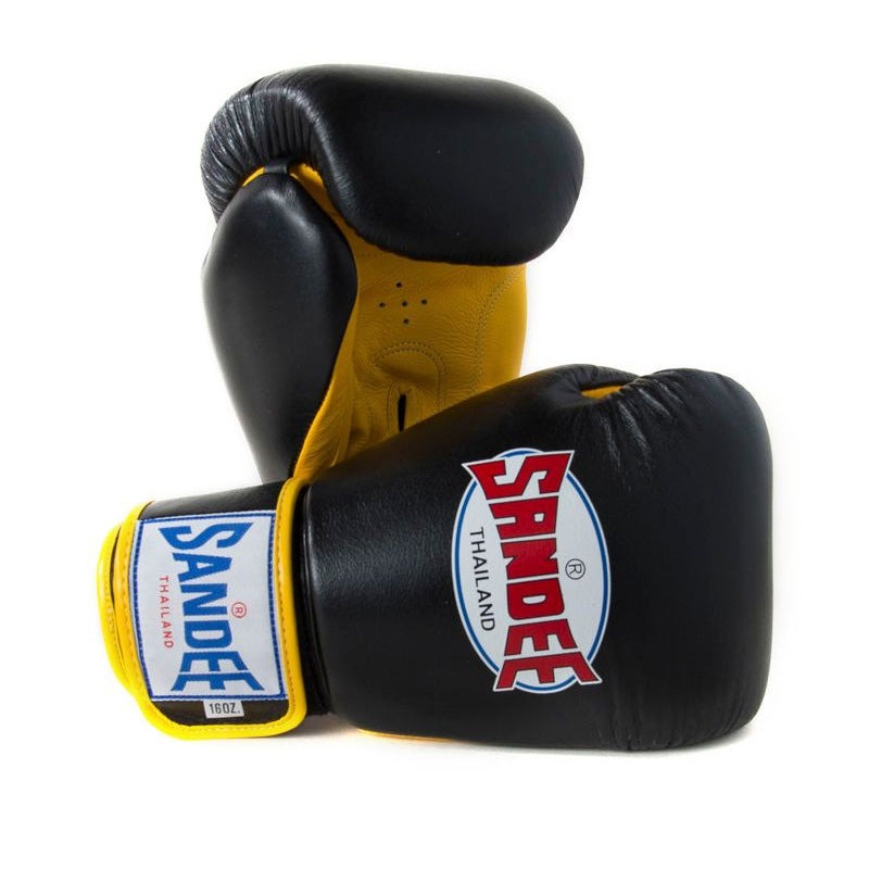 Sandee ABG1 Authentic 2 Tone Boxing Gloves Black/Yellow