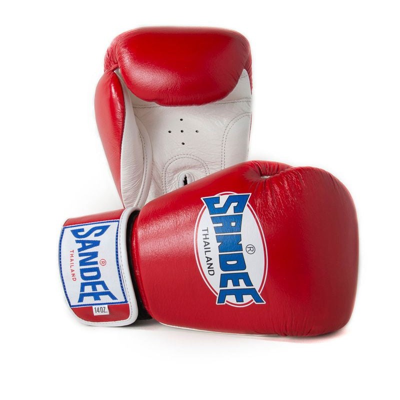 Sandee ABG1 Authentic 2 Tone Boxing Gloves Red/White