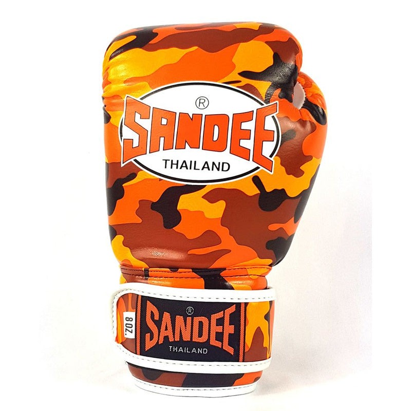 Sandee Kids Muay Thai Gloves Camo Orange