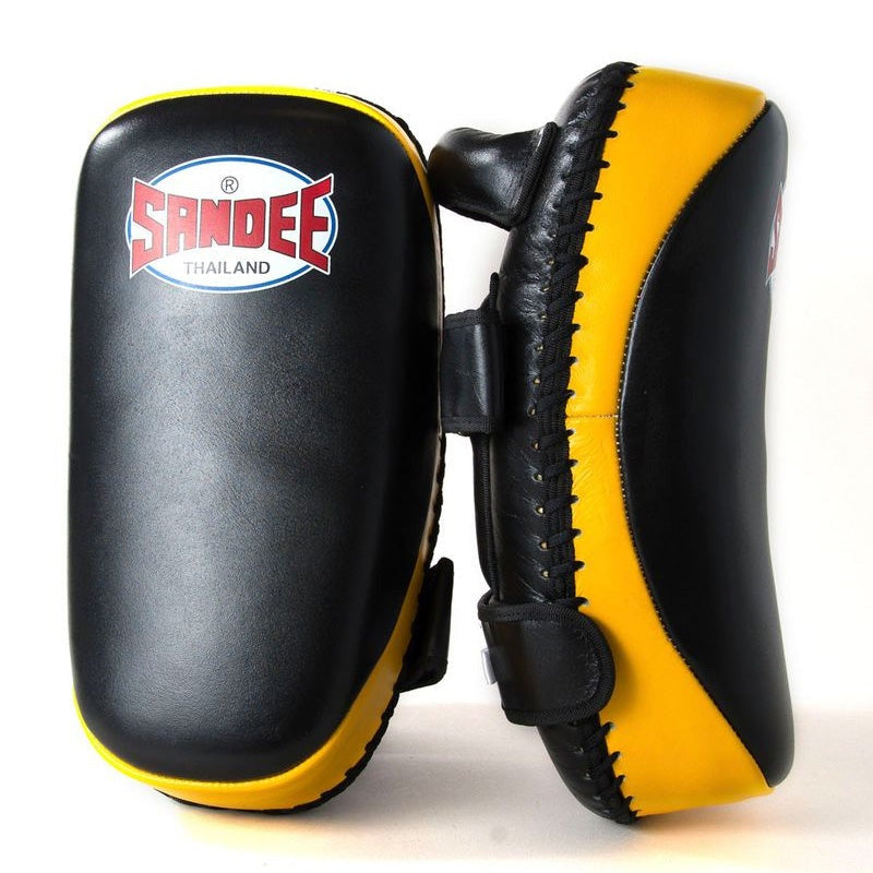 Sandee CTP1 Curved Thai Kick Pads Black/Yellow