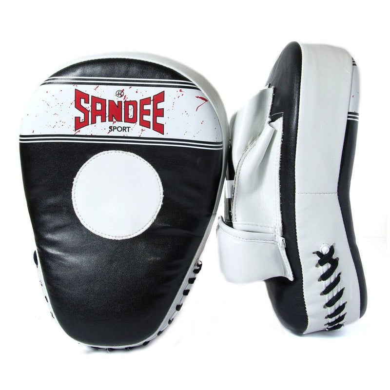 Sandee Sport Curved Focus Mitts Schwarz/Weiß