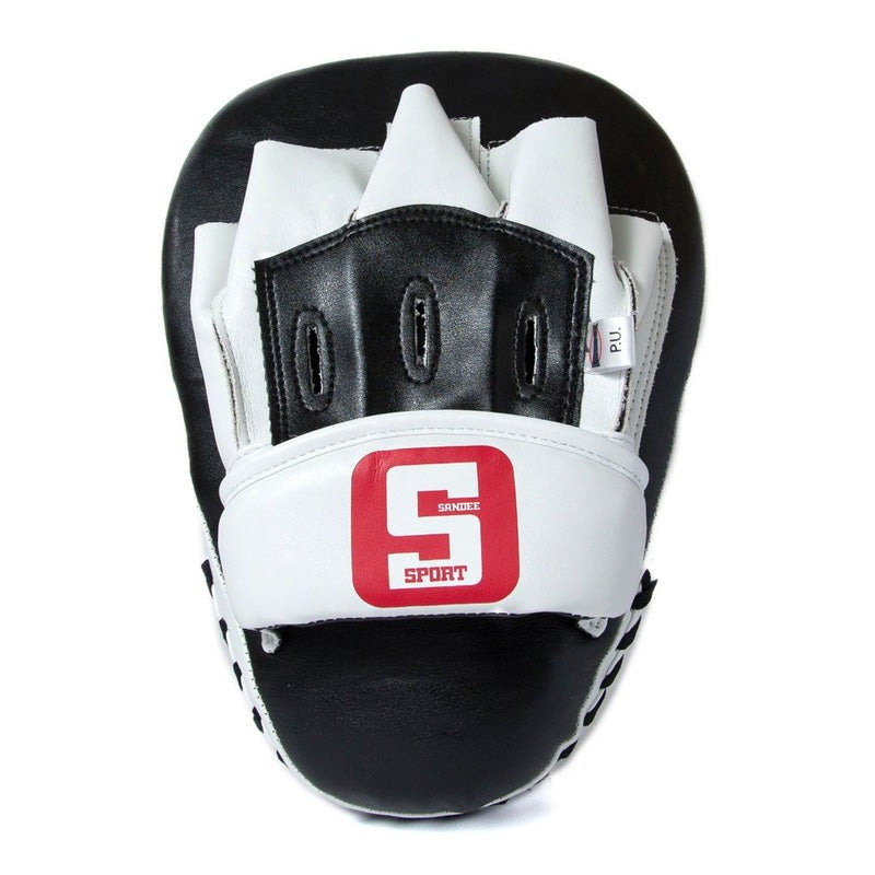 Sandee Sport Curved Focus Mitts Schwarz/Weiß