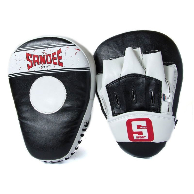 Sandee Sport Curved Focus Mitts Schwarz/Weiß