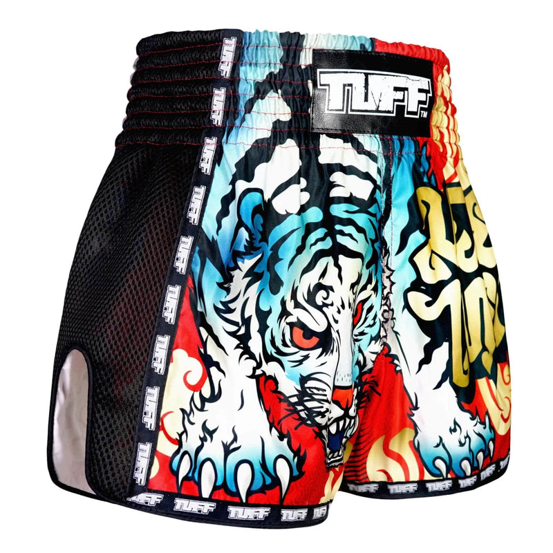 TUFF MSC126 Retro Shorts Red Furious Tiger