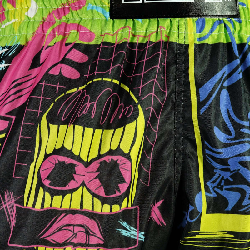 TUFF RMS119 Retro Shorts Neon Graffiti