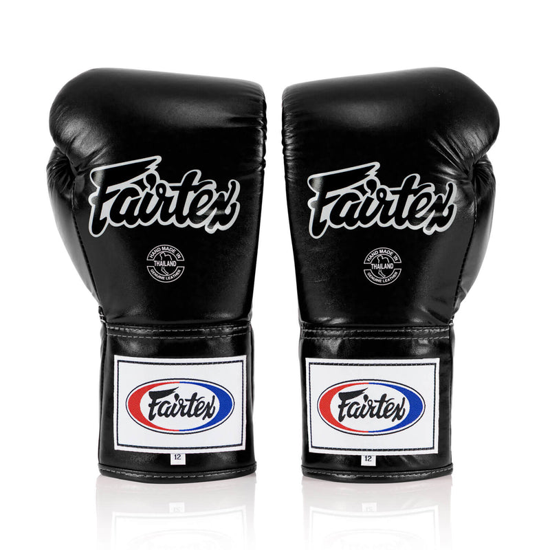 Fairtex BGL6 Lace-up Competition Gloves Black