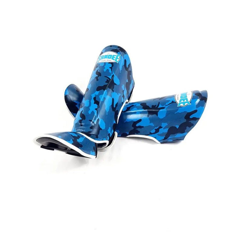 Sandee Kids Shin Guards Camo Blue