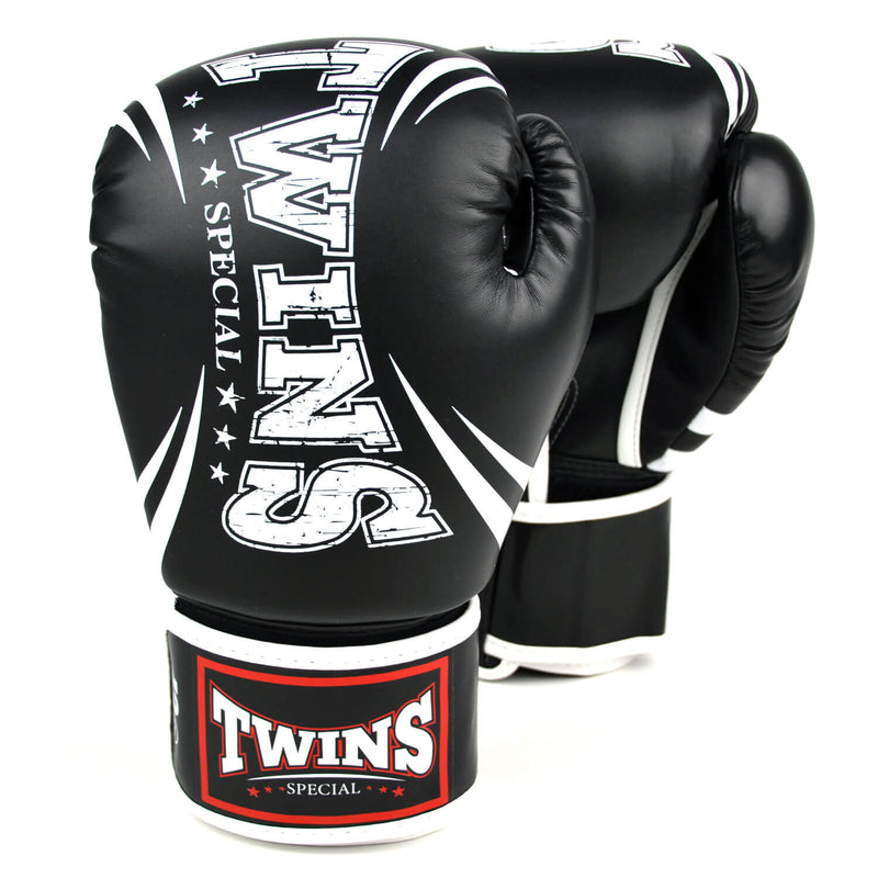 Twins FBGVDM3-TW6 Non-Leather Boxing Gloves - Black