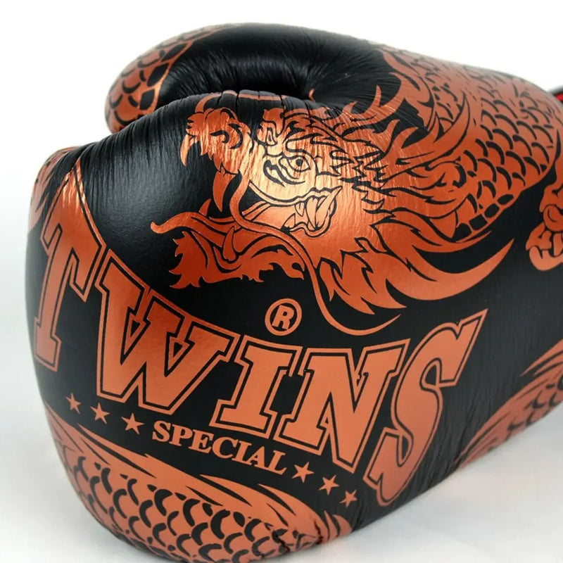 Twins FBGVL3-49 Dragon Boxing Gloves - Black/Copper