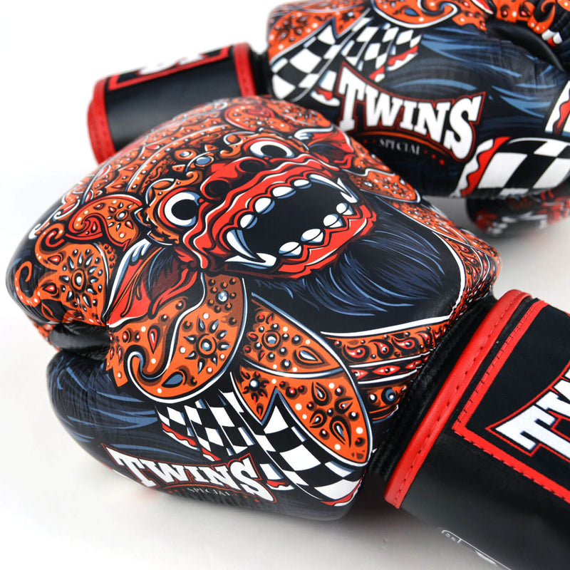 Twins FBGVL3-49 Barong Boxing Gloves - Black/Red