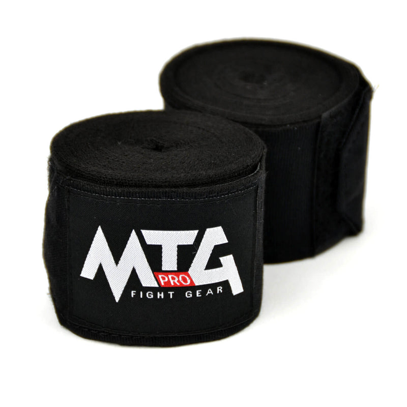 MTG Pro EH1 5m Elasticated Hand Wraps Black