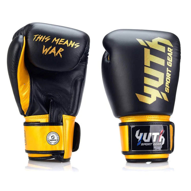 Yuth Boxing Gloves Gold Line Black/Gold