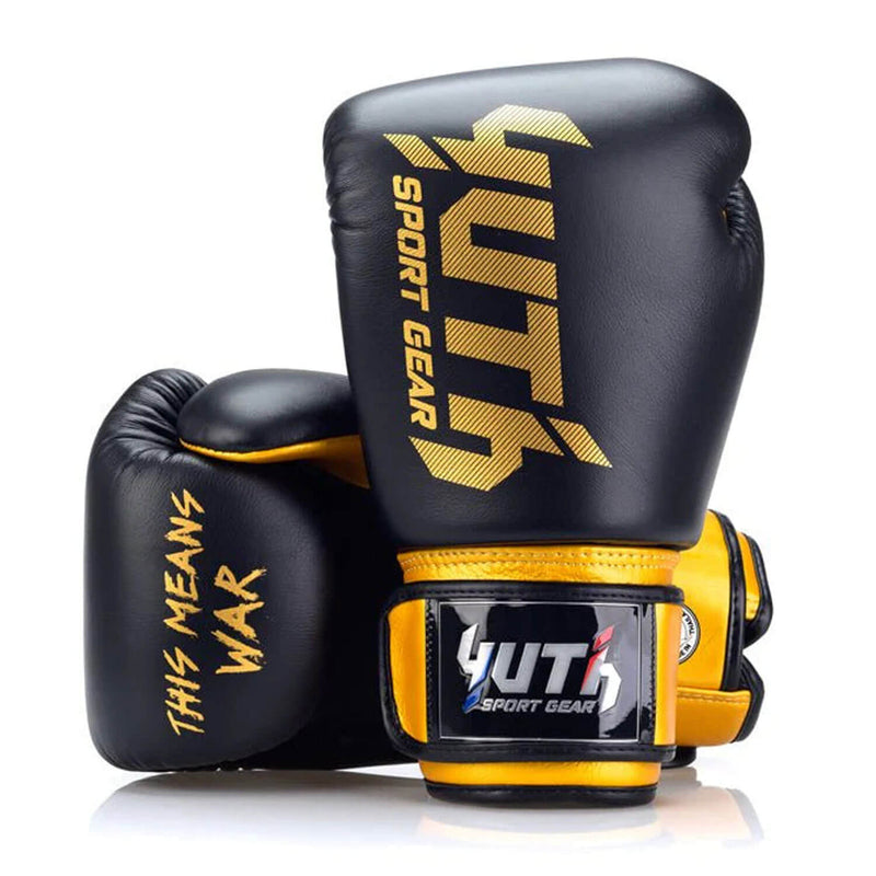 Yuth Boxing Gloves Gold Line Black/Gold