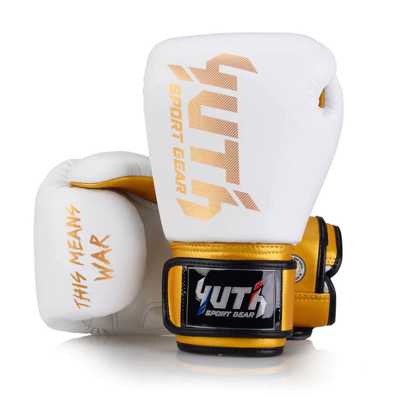 Yuth Boxing Gloves Gold Line White/Gold