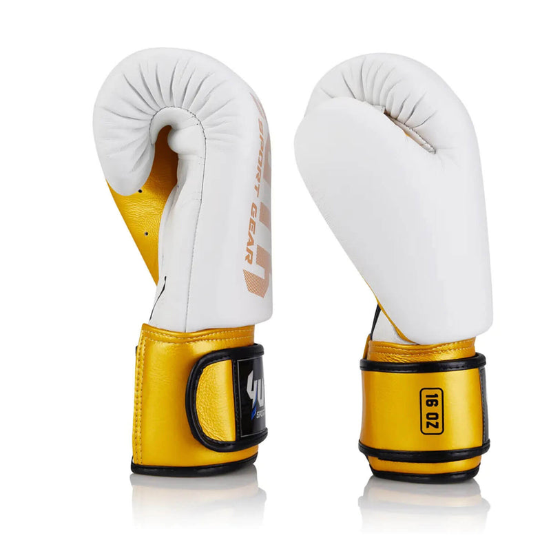 Yuth Boxing Gloves Gold Line White/Gold