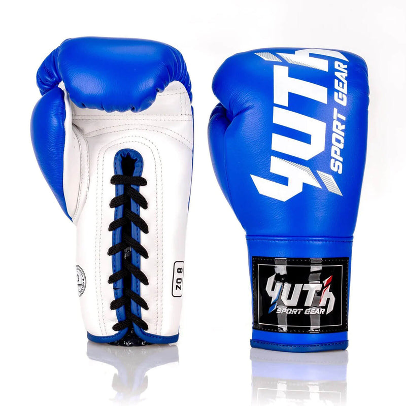 Yuth Boxing Gloves Lace-Up Blue/White