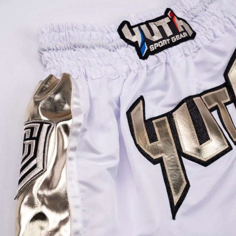 Yuth Hologram Muaythai Shorts White/Gold