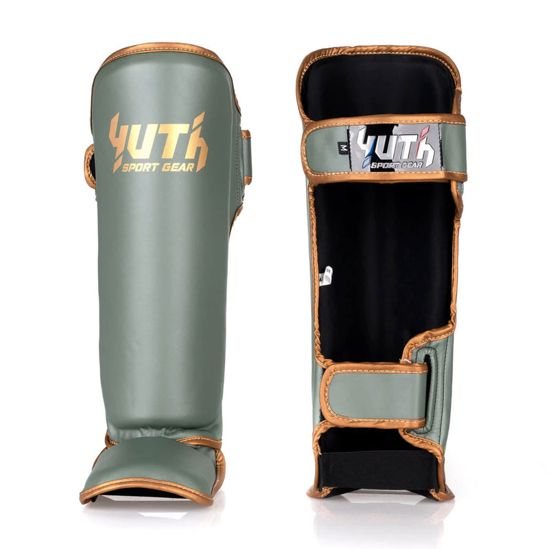 Yuth Shinguards Gold Line Olive/Gold