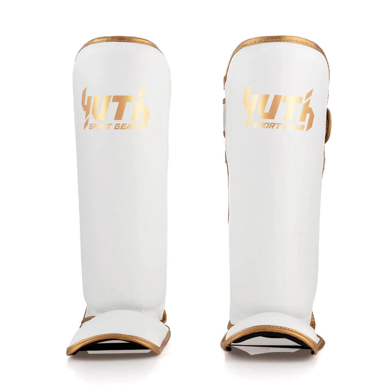 Yuth Shinguards Gold Line White/Gold