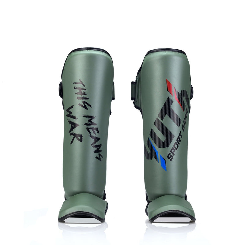 Yuth Sport Line Shin Guards Olive Green