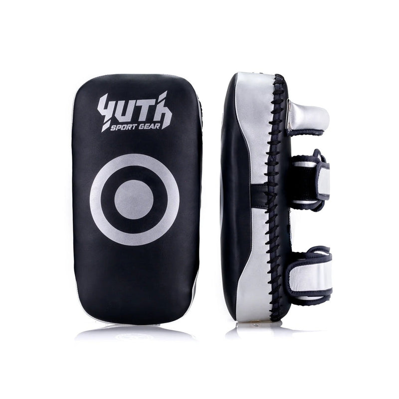 Yuth Thai Kick Pads Black/Silver