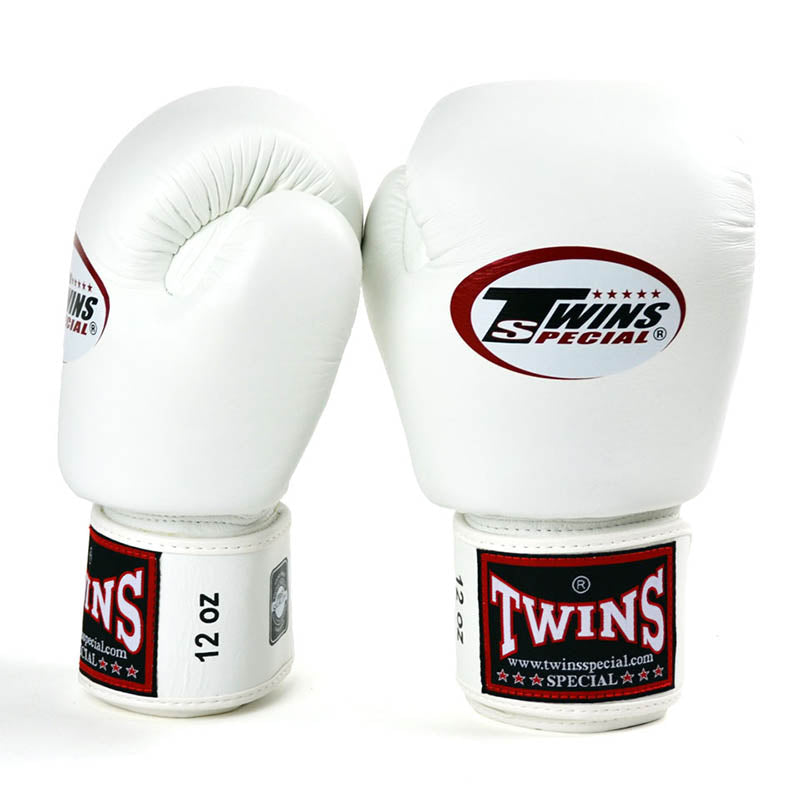 Twins BGVL3 Velcro Boxing Gloves White - Gymzey.com