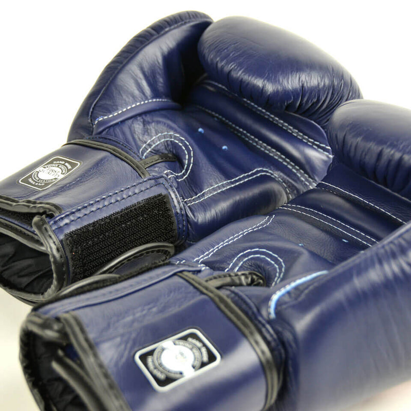 TwinsBGVL3 Velcro Boxing Gloves Navy Blue - Gymzey.com