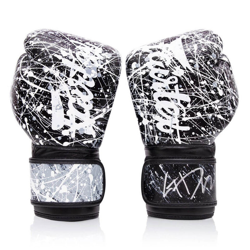 Fairtex BGV14PT The Painter Black Boxing Gloves Black/White