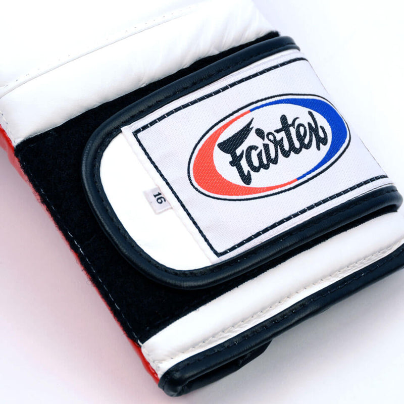 Guantes Boxeo Estilo Mexicano BGV9 Fairtex - Blanco-Rojo