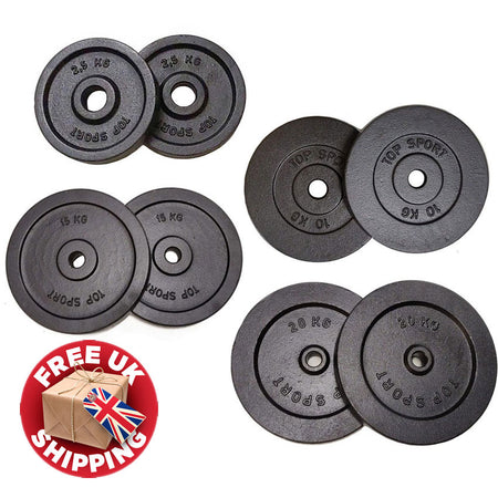 Cast Iron Weight Plates 30mm Standard 1.25kg - 20kg