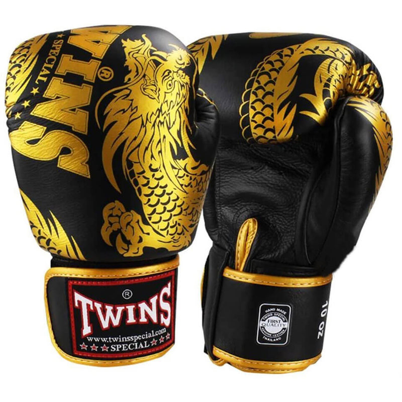 Twins FBGVL3-49 Dragon Boxhandschuhe – Schwarz/Gold