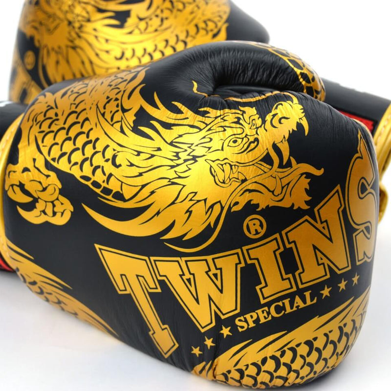 Twins FBGVL3-49 Dragon Boxhandschuhe – Schwarz/Gold