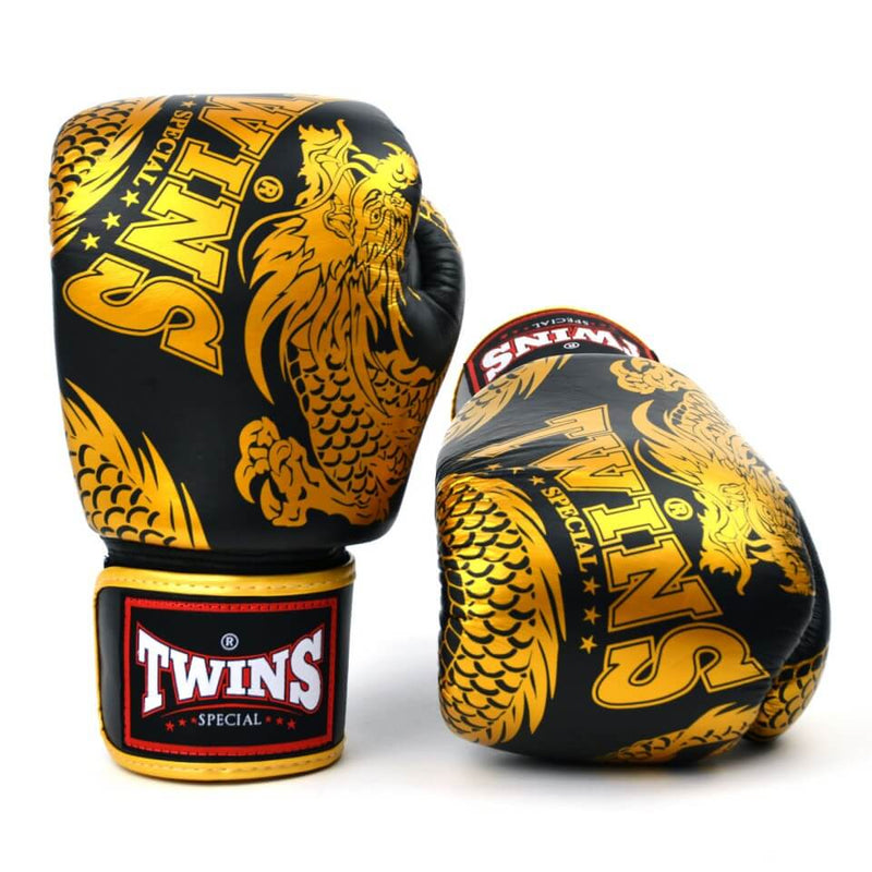 Twins FBGVL3-49 Dragon Boxhandschuhe – Schwarz/Gold